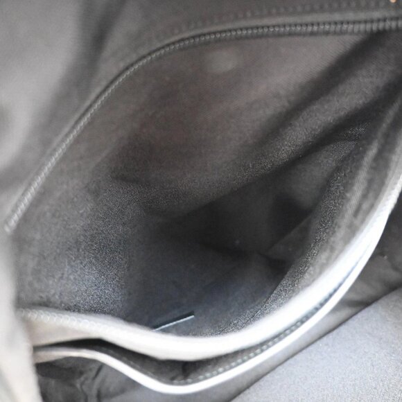 Saint Laurent Logo Zebra Backpack Bag Canvas Leather Yellow Black 85RL233 - Picture 12 of 16